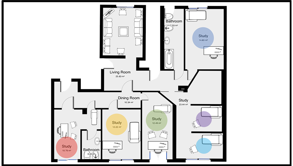 Planimetria spazi coworking